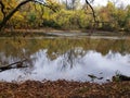 Olentangy River in Autumn, Columbus, Ohio Royalty Free Stock Photo