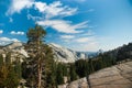 View from Olmsted Point in Yosemite National Park. Scenic pullout area