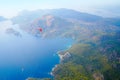 The view of Oludeniz Beach from Mountain Babadag, Fethiye, Mugla, Turkey Royalty Free Stock Photo