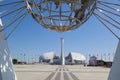 View on the Olympic Flame Bowl and Fisht Stadium in Sochi Olympic Park Royalty Free Stock Photo