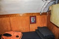 View of one of cabin on historical ship in Maritime Museum of San Diego. USA. Royalty Free Stock Photo