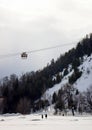 Cable car in Montmorency Falls Royalty Free Stock Photo