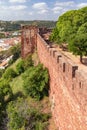 Silves Castle`s defensive outer walls, Algarve, Portugal. Royalty Free Stock Photo