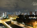 View on one of the central Singapore residential quarter by night