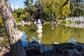 Chinese Garden Lake and Shrine Royalty Free Stock Photo