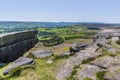 A view from one end of the Stanage Edge escarpment in the Peak District, UK Royalty Free Stock Photo