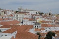 Panoramica view, Alfama district and Monastery of Sao Vicente de Fora. Lisboa, Portugal.