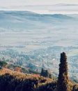 The typical landscape of Tascany region, the center of Italy Royalty Free Stock Photo