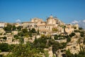 View of one of the most beautiful villages of France Gordes in hot summer day. Gordes, Luberon, Vaucluse, Provence, France famous
