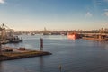 View of one part of Saint-Petersburgs harbour