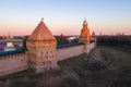 View from one of towers of the Kremlin in Veliky Novgorod Royalty Free Stock Photo