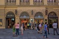 View of one of the typical streets of the historical center of Vienna.