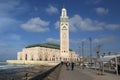 View of one of the world`s largest mosque Hassan II Royalty Free Stock Photo