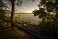 View of Oneida Lake at Verona Beach State Park Royalty Free Stock Photo