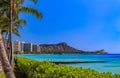 View onto Diamond Head in Waikiki Hawaii Royalty Free Stock Photo