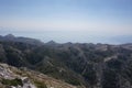 View onto the mountain range of biokovo national park, near Makarska Royalty Free Stock Photo