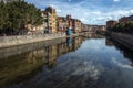 View of Onyar River, Girona, Spain Royalty Free Stock Photo