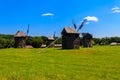 View of Open-air Museum of Folk Architecture and Folkways of Ukraine in Pyrohiv Pirogovo village near Kiev, Ukraine Royalty Free Stock Photo