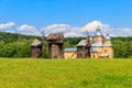 View of Open-air Museum of Folk Architecture and Folkways of Ukraine in Pyrohiv Pirogovo village near Kiev, Ukraine Royalty Free Stock Photo