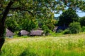 View of Open-air Museum of Folk Architecture and Folkways of Ukraine in Pyrohiv Pirogovo village near Kiev, Ukraine Royalty Free Stock Photo