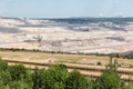 View at open pit mine Hambach with brown coal digging. Royalty Free Stock Photo