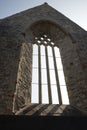 View of an openwork window of Sligo Abbey, in the county of the same name, Ireland