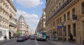 View of Opera Avenue.On the street pedestrians and moving vehicles Royalty Free Stock Photo