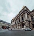 View of opera of Paris and the haussmanian building, captial of France, most famous city in the world