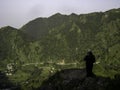 View from the road below Aurobindo Ashram at Nainital