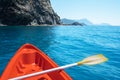 View from orange kayak Royalty Free Stock Photo