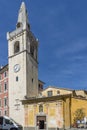 View of the Oratory of San Rocco in the historic center of Lerici, Liguria, Italy