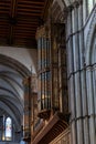 View of the organ in the Cathedral at Rochester on March 24, 2019 Royalty Free Stock Photo