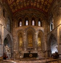 View of the ornate altar inside the St Davids Cathedral in Pembrokeshire