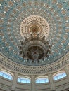 View of ornately patterned ceiling of mosque dome,Tashkent, Uzbekistan Royalty Free Stock Photo