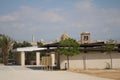 View on the Orthodox Christian churches near the border, Jordan River, Jericho