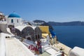 View of the Orthodox Greek Church of St. Nicholas. Santorini, Oia,