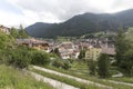 view of Ortisei town during summer Royalty Free Stock Photo