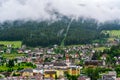 View of Ortisei Village in South Tyrol Italy after rain Royalty Free Stock Photo