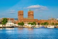 View on Oslo fjord and town hall, Norway Royalty Free Stock Photo