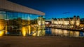 View of Oslo at night. Beautiful color illumination Royalty Free Stock Photo