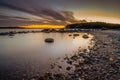 View of Oslofjord from the beach near Larkollen in Norway