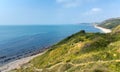View from Osmington Mills of the coast of Dorset England UK direction of Weymouth