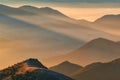 View at Osnica and mountains and valleys from Velky Rozsutec in Mala Fatra Royalty Free Stock Photo