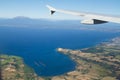 View of the Osorno Vulcano, Patagonia, Chile from the sky.