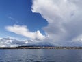 View on Ostersund, Sweden, cloudy sky