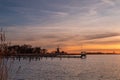 View of the Oude Veer marina and Windmill Leonide in Anna Paulowna Royalty Free Stock Photo