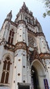 View of the Our Lady of Lourdes church in Trichy, Tamil Nadu