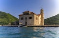 Our Lady of the Rocks church on a man-made island in Kotor Bay, Montenegro Royalty Free Stock Photo