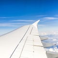 View out of an aircraft's window at high altitude Royalty Free Stock Photo