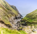 A view out to sea in an isolated cove on the Pembrokeshire coast neart to Tenby, South Wales